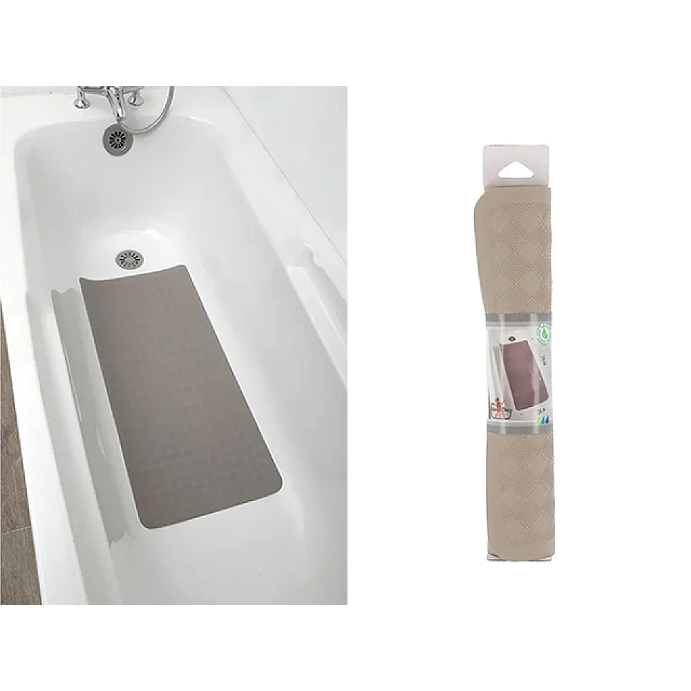 Covoras de baie 34X74 cm Tendance gri-cafeniu, din cuciuc