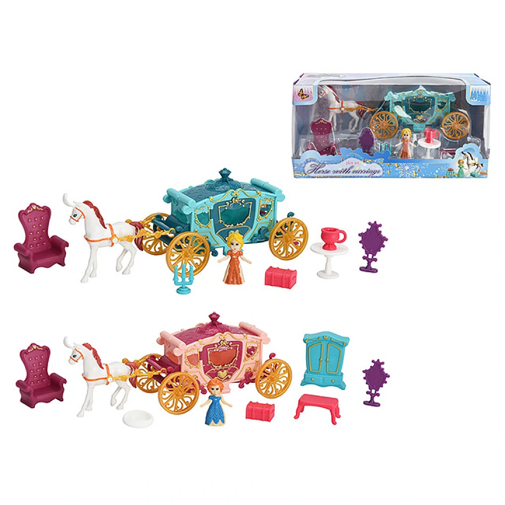 Set ”Trăsură cu cal” 20X6X7cm, 8unit