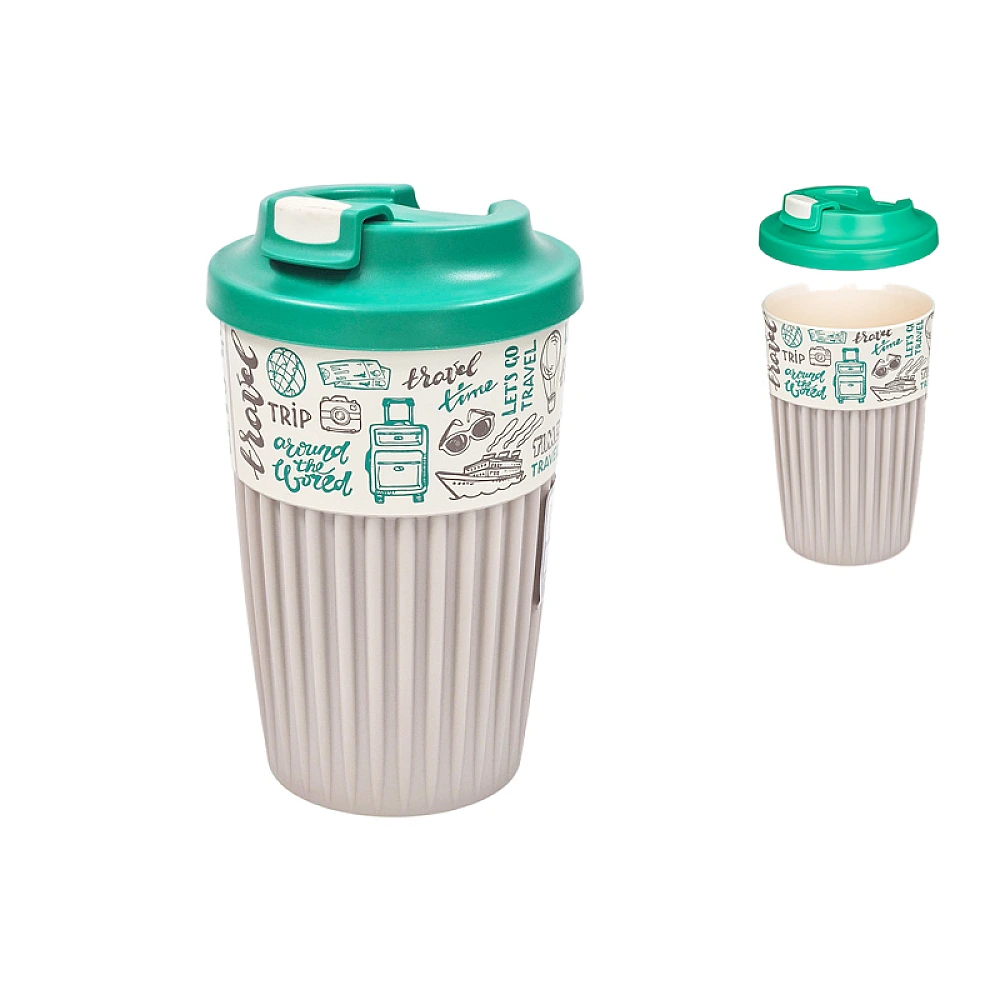 Pahar ToGo cu clapetă Phibo 450ml 