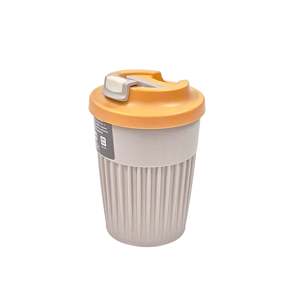 Pahar ToGo cu clapeta Phibo 350 ml, forma relief 