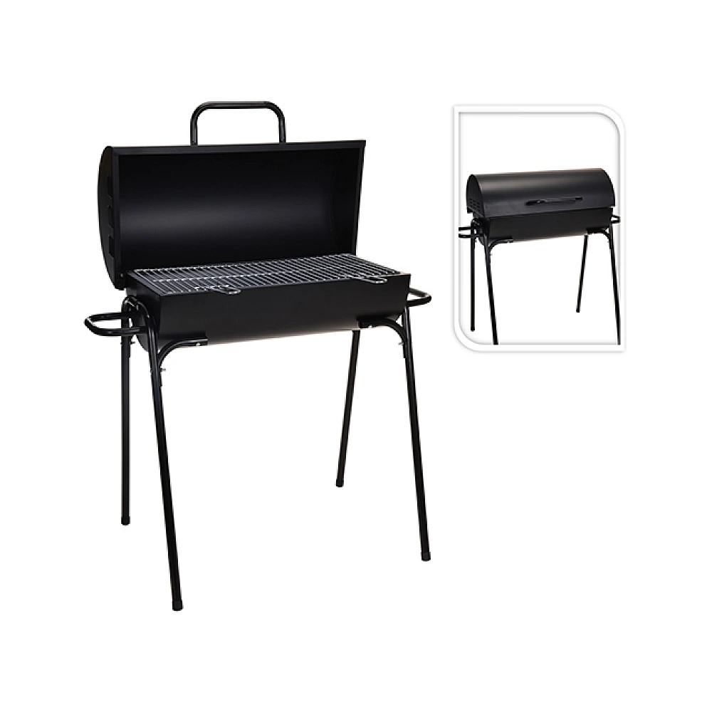 Gratar cilindric cu picioare BBQ D33X63cm, H70cm
