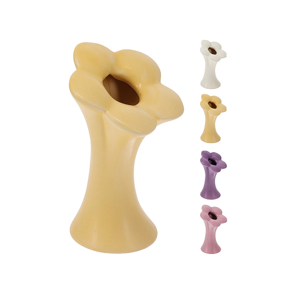 Vază din ceramică „Floare” H22 cm, D10 cm – disponibilă în 4 culori