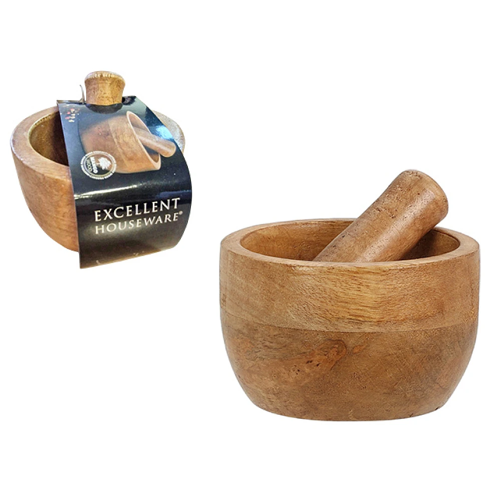 Mojar cu pistil EH 330 ml 10X10X6.5 cm, lemn mango