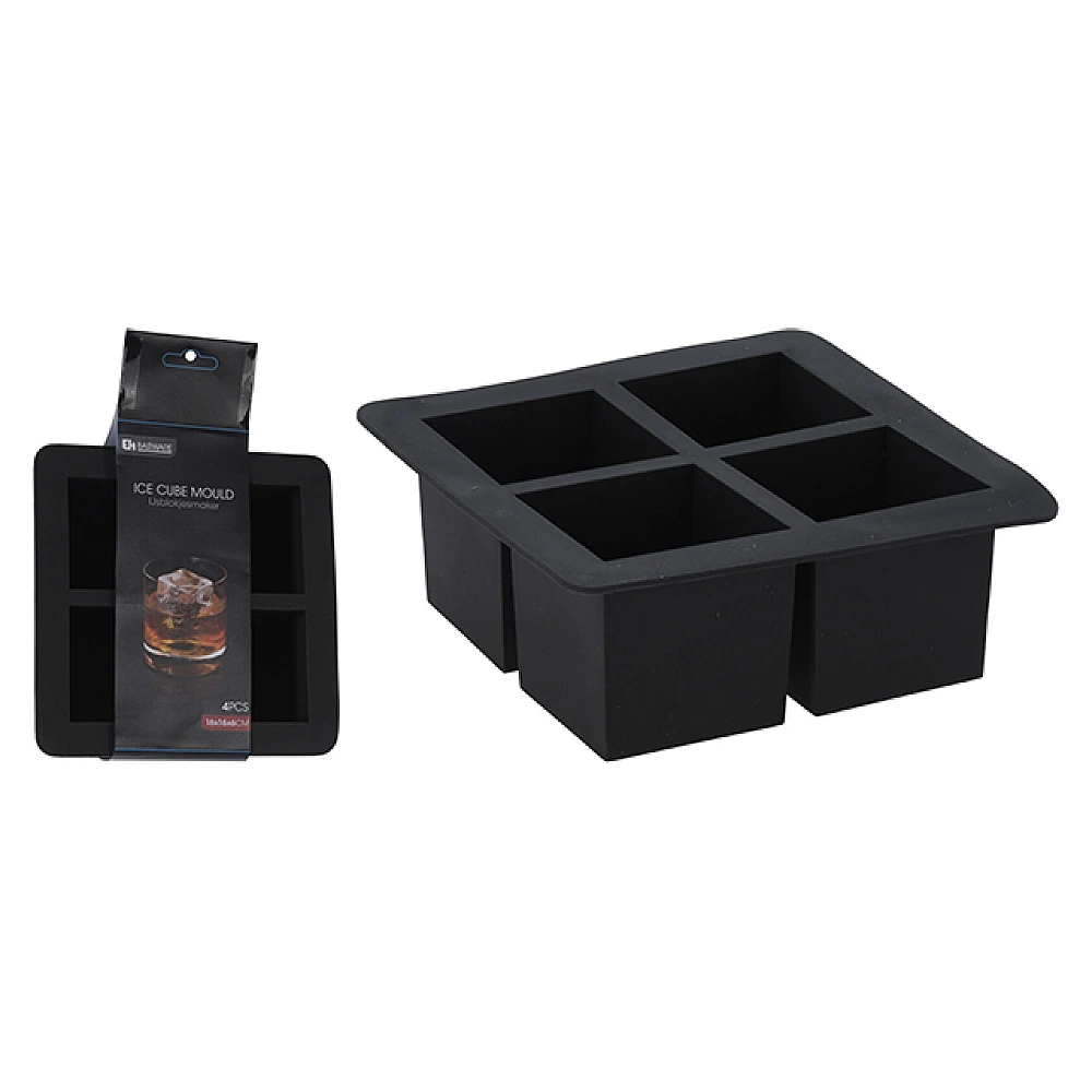 Forma pentru gheata EH 4 celule 16X16X6cm, neagra