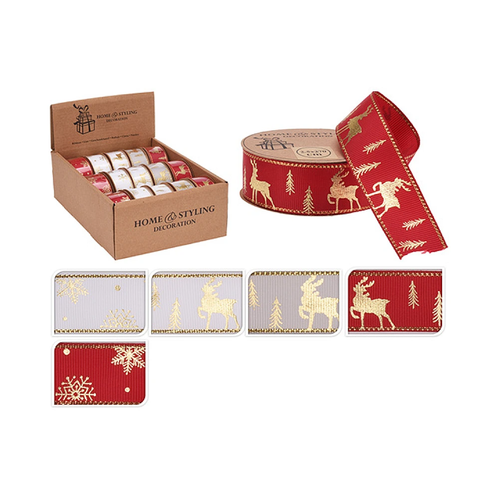 Panglica decorativa 2,5cmX2,7m, cu desen