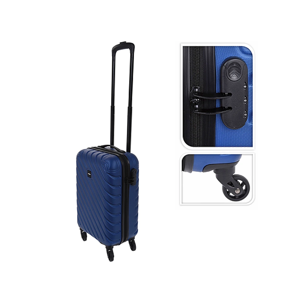 Valiza-troller ProWorld 28l 53X33X22cm plastic, albastra