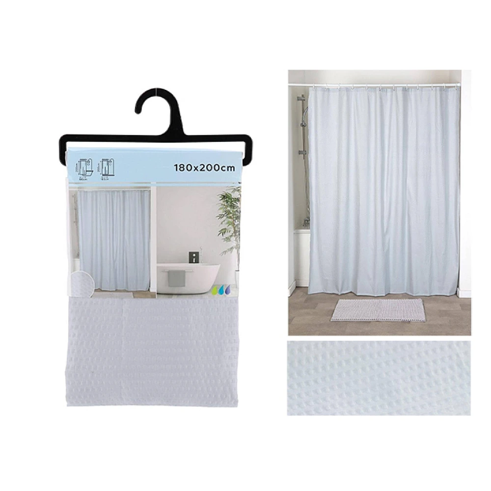 Perdea pentru dus 180X200 cm Tendance, microfibra, gri