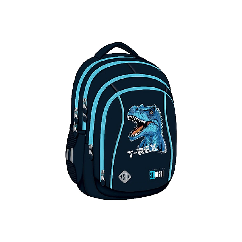 Ghiozdan scolar 32X20X43 cm St.Right Blue T-Rex