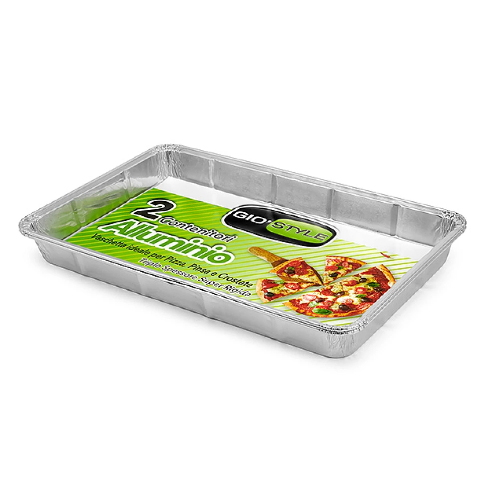 Forme din aluminiu GioStyle 2buc, 350µm, 32.5X20X3cm, pentru pizza