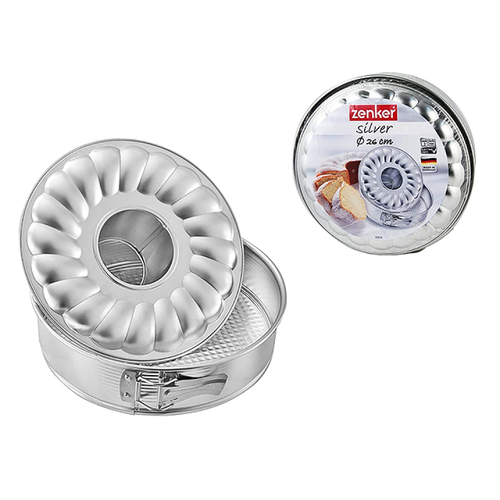Forma pentru copt Zenker Silver D26cm, 2 baze detasabile, antiaderenta