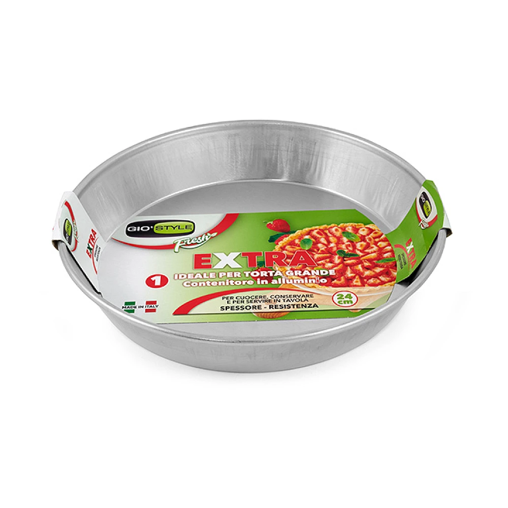 Forme din aluminiu GioStyle 1buc, 350µm, D24X4cm, pentru tort