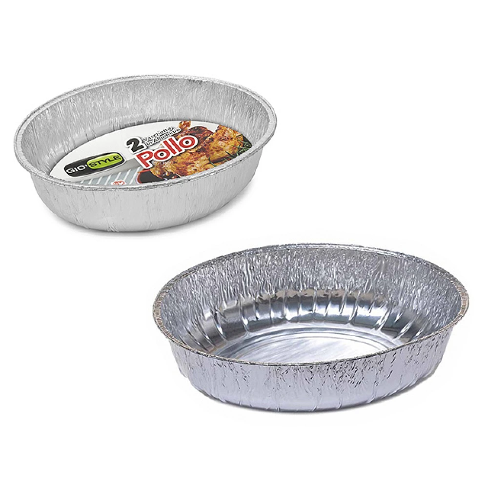 Forme din aluminiu GioStyle 2buc, 100µm, 26X22X8cm, pentru pui 