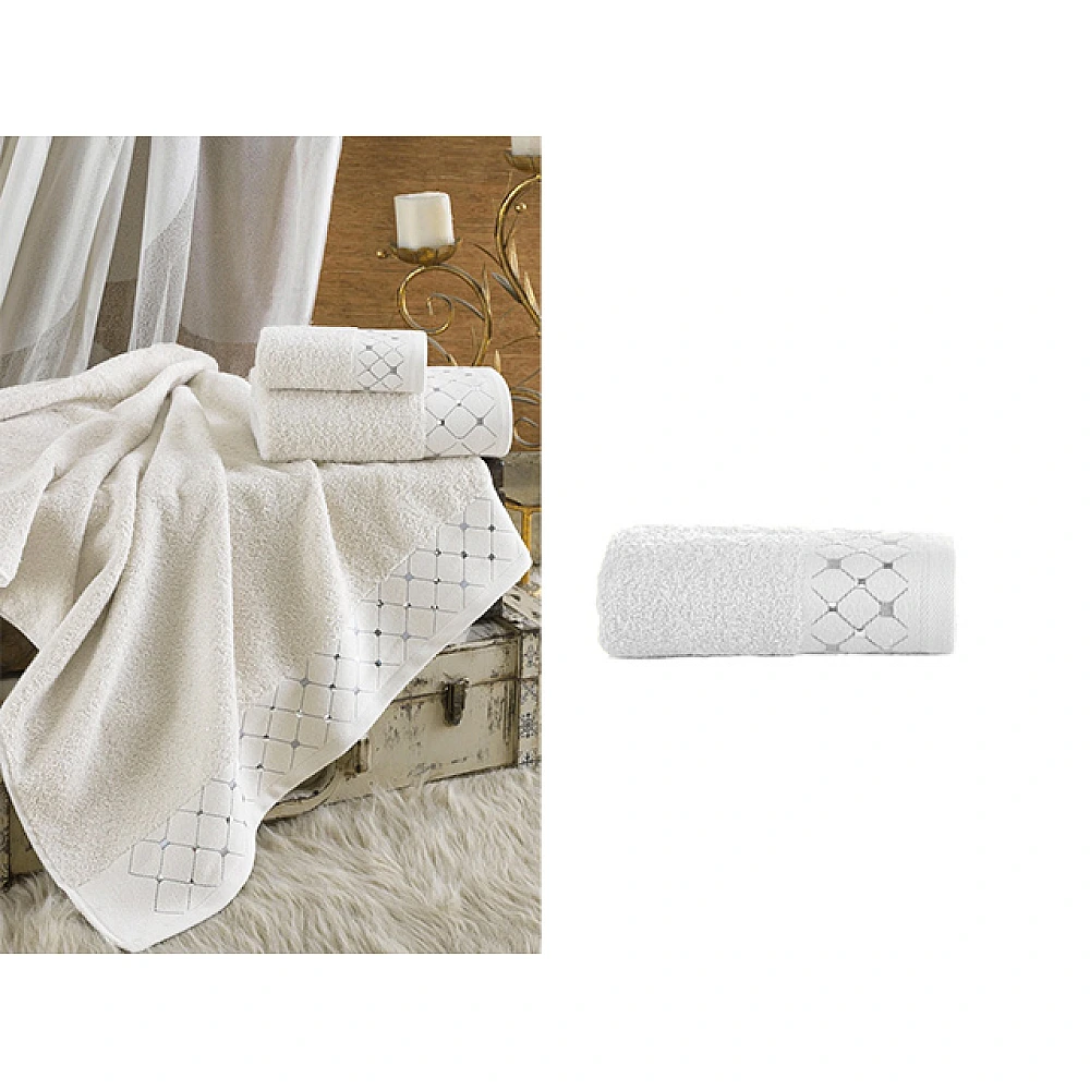 Prosop 50X90 cm Ellia Soft Georgia White, 100% bumbac, 500GSM