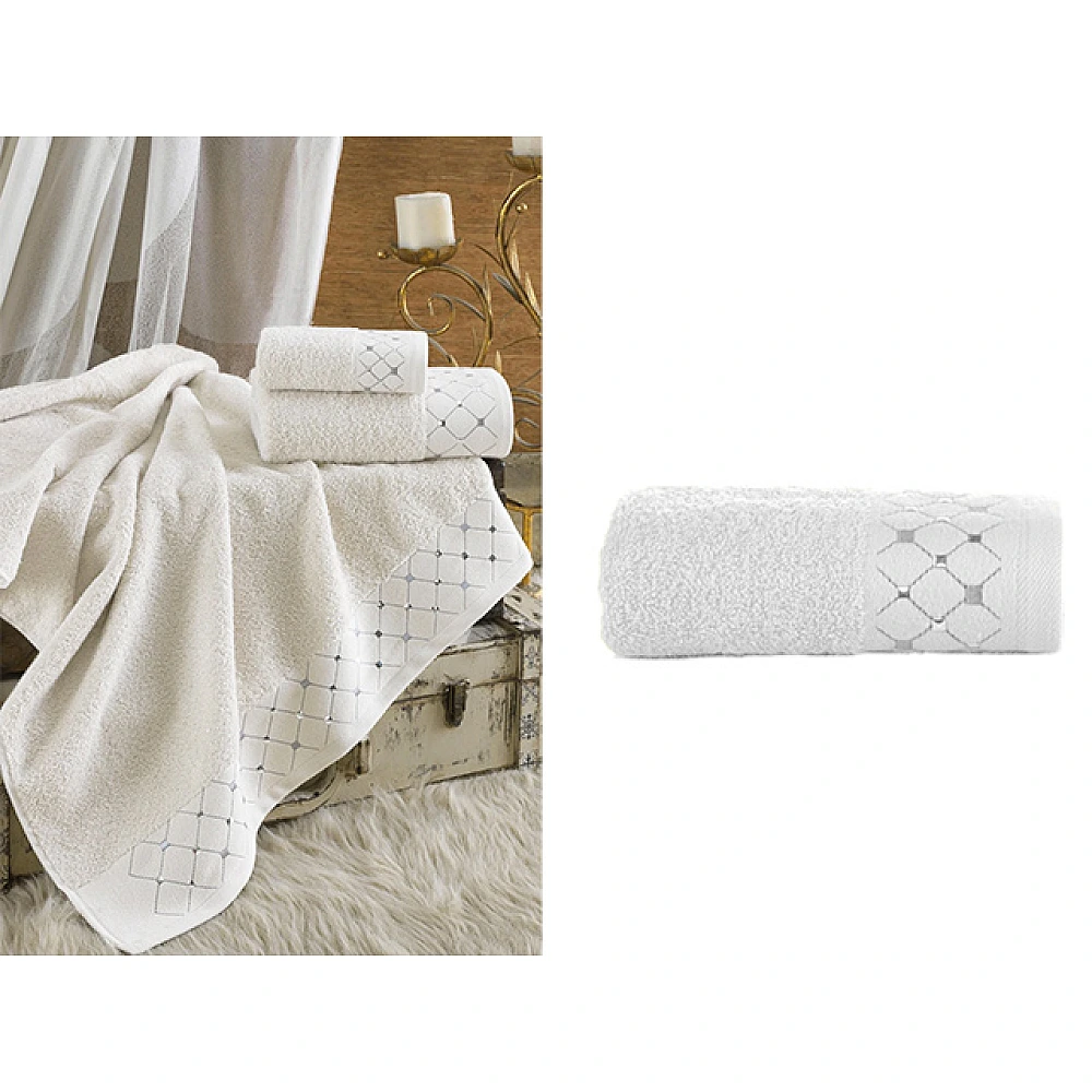 Prosop 70X140 cm Ellia Soft Georgia White, 100% bumbac, 500GSM