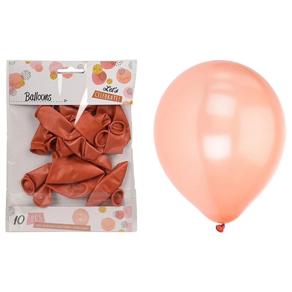 Set baloane 10buc, D30cm, sidef roz