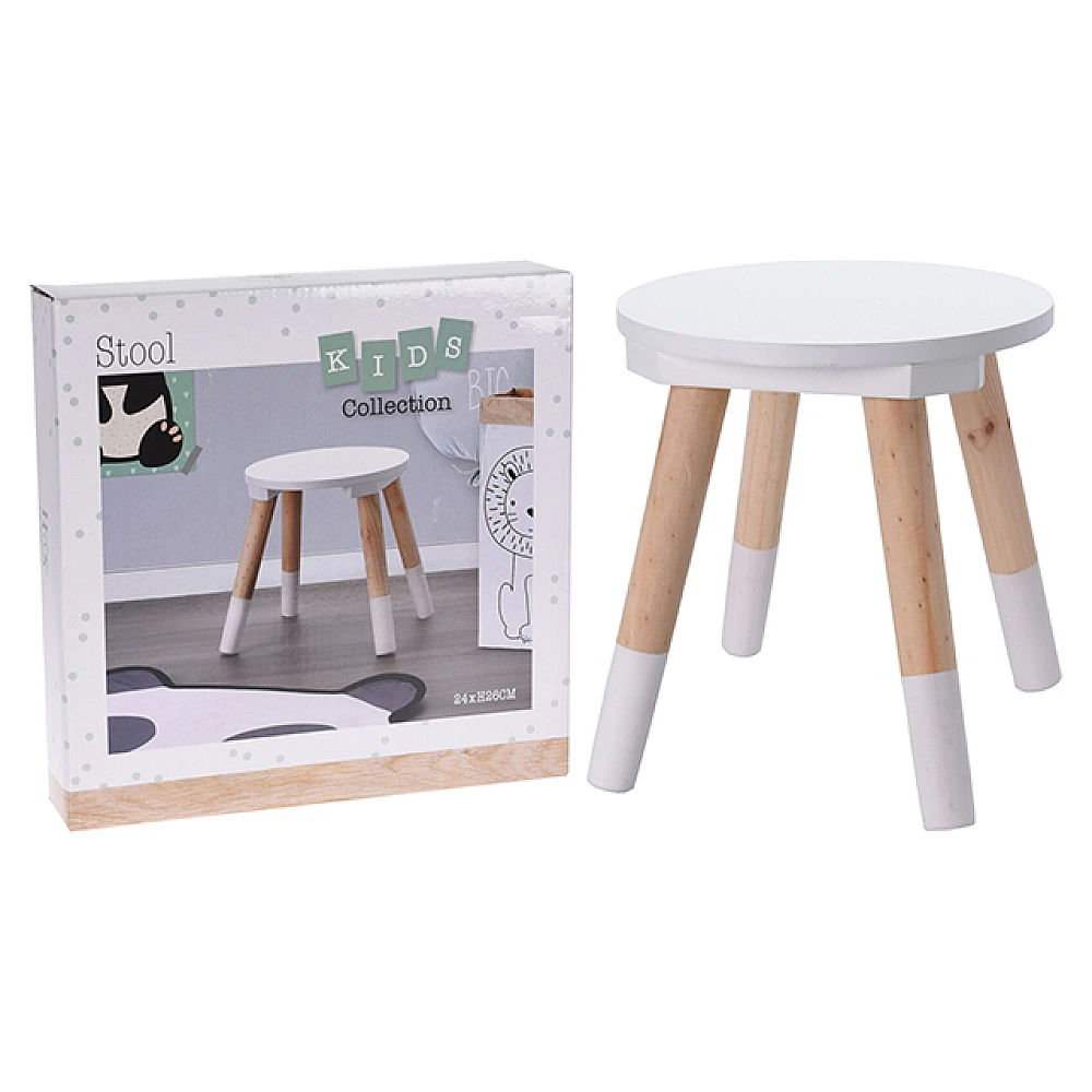 Scaun pentru copii H26cm, alb