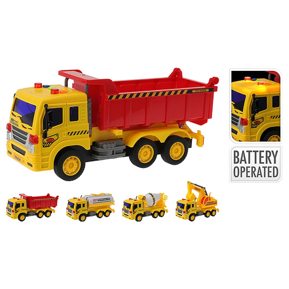 Masina de constructie cu lumina 25X16cm, 4 modele