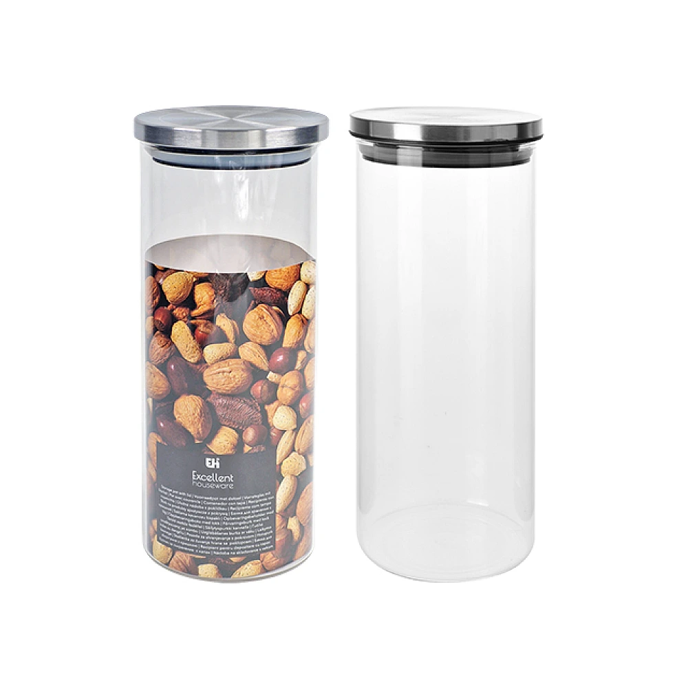 Borcan din sticla EH 1.4l, 25cm, capac din metal