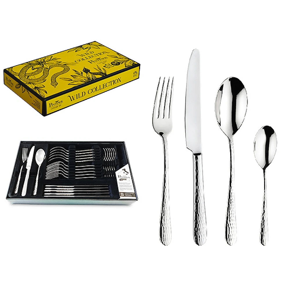 Set de tacimuri Pinti Leopard 24buc, inox