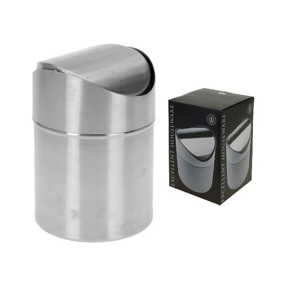 Cos pentru gunoi cu capac batant EH 2l H16cm, D12cm, metalic