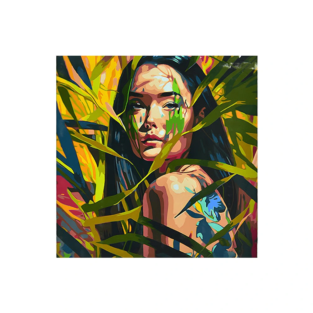 Pictura dupa numere 50X50 cm fundal alb Oameni 