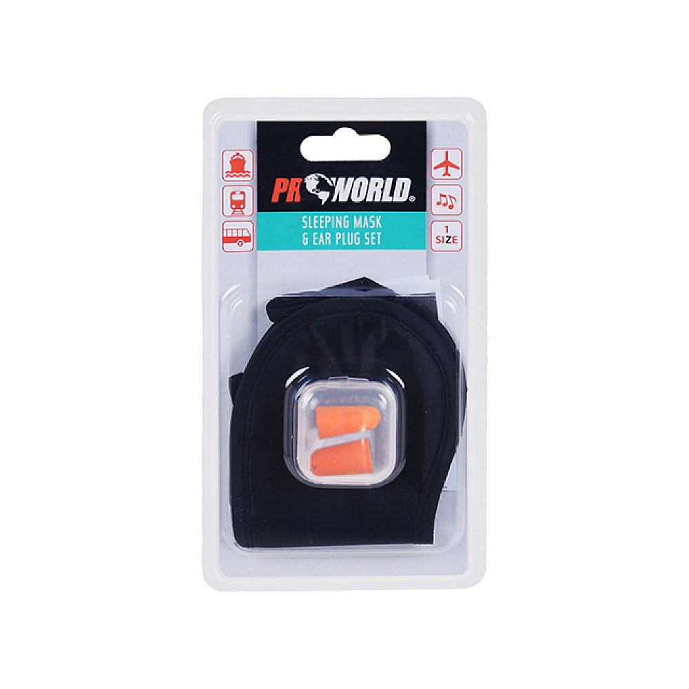 Set de calatorie ProNorld: masca pentru somn si dopuri