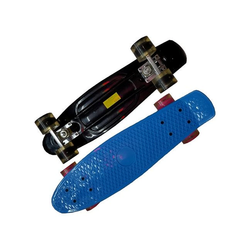 Skateboard 55X14cm, max 100kg, iluminarea rotilor plastic