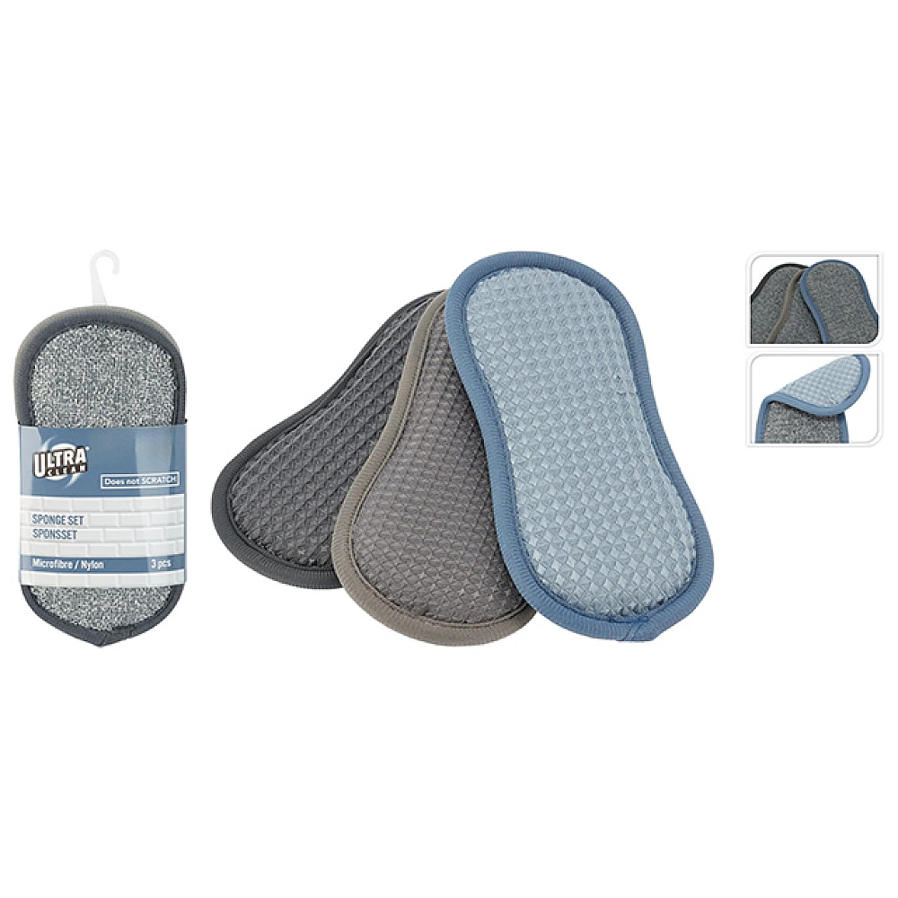 Set bureti de vase 3 buc. Ultra Clean 19X9 cm, microfibra