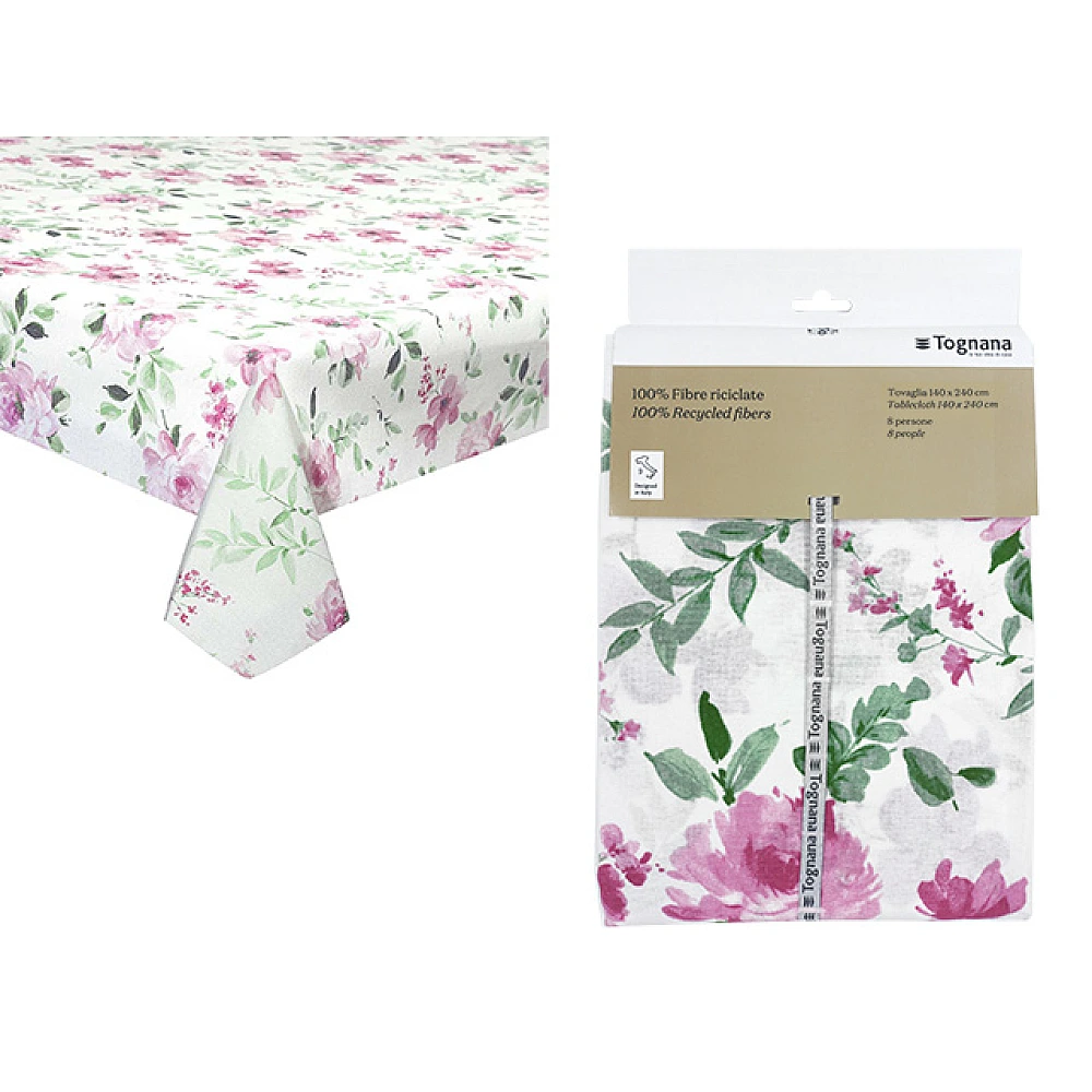 Fata de masa 140X240cm Wild Rose, 100% Fibre recycled