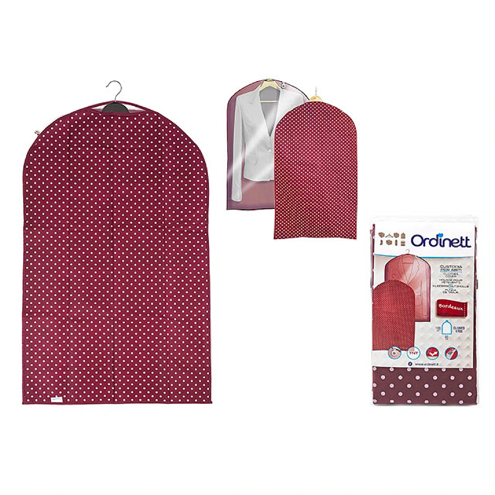 Husă textilă pentru haine Ordinett 60X100cm, bordo