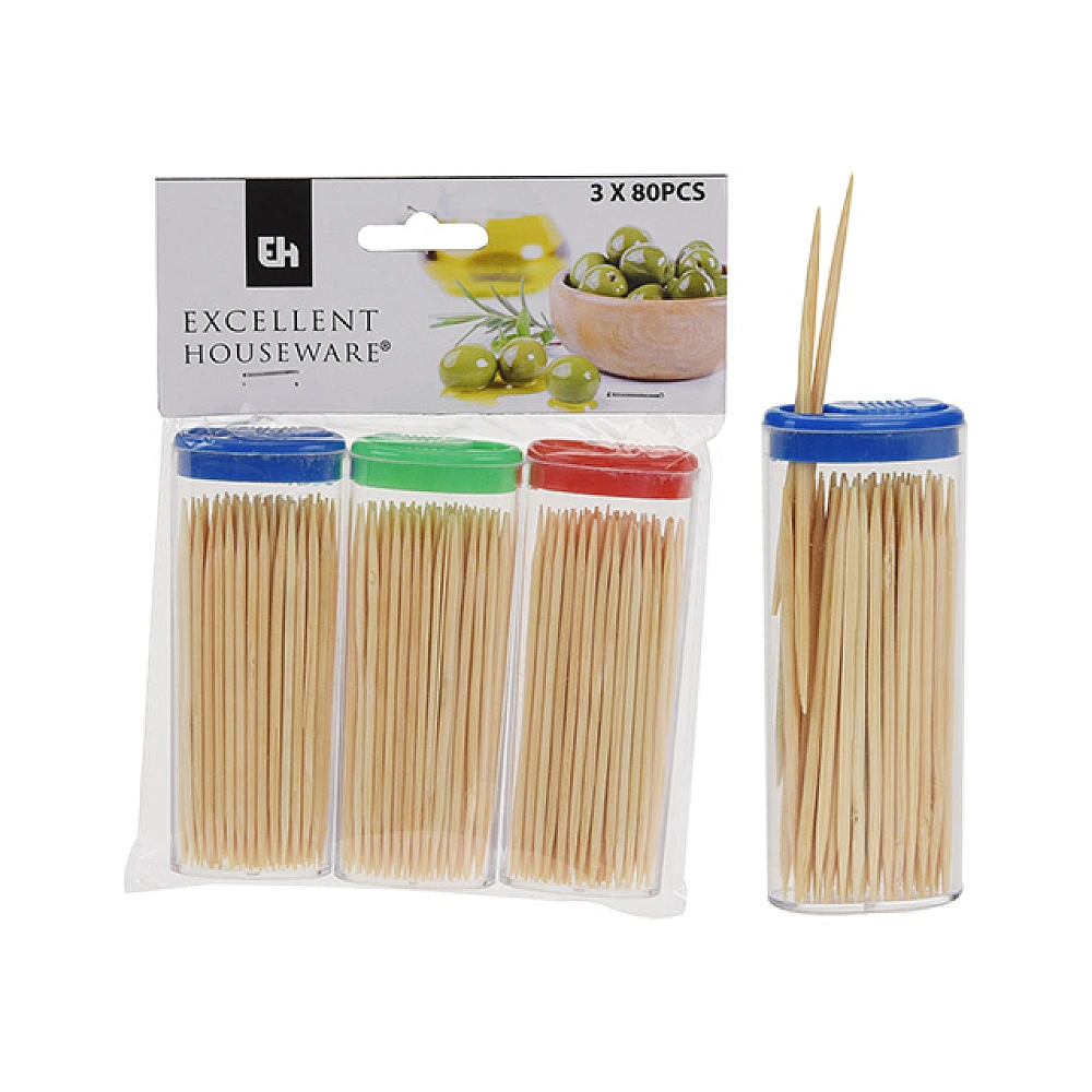 Set scobitori EH 3X80buc, borcan din plastic