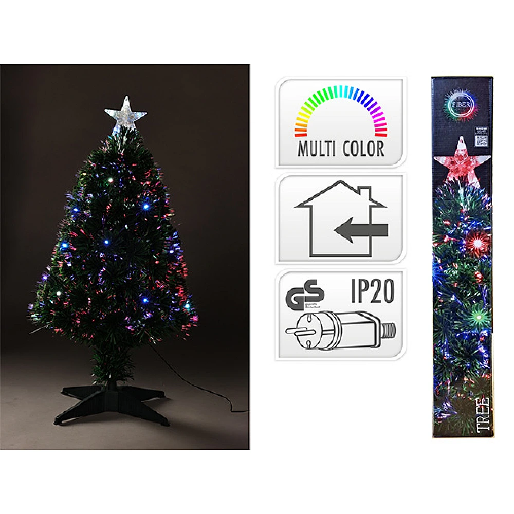 Brad decorativ cu iluminare LED,  43X90cm, multicolor
