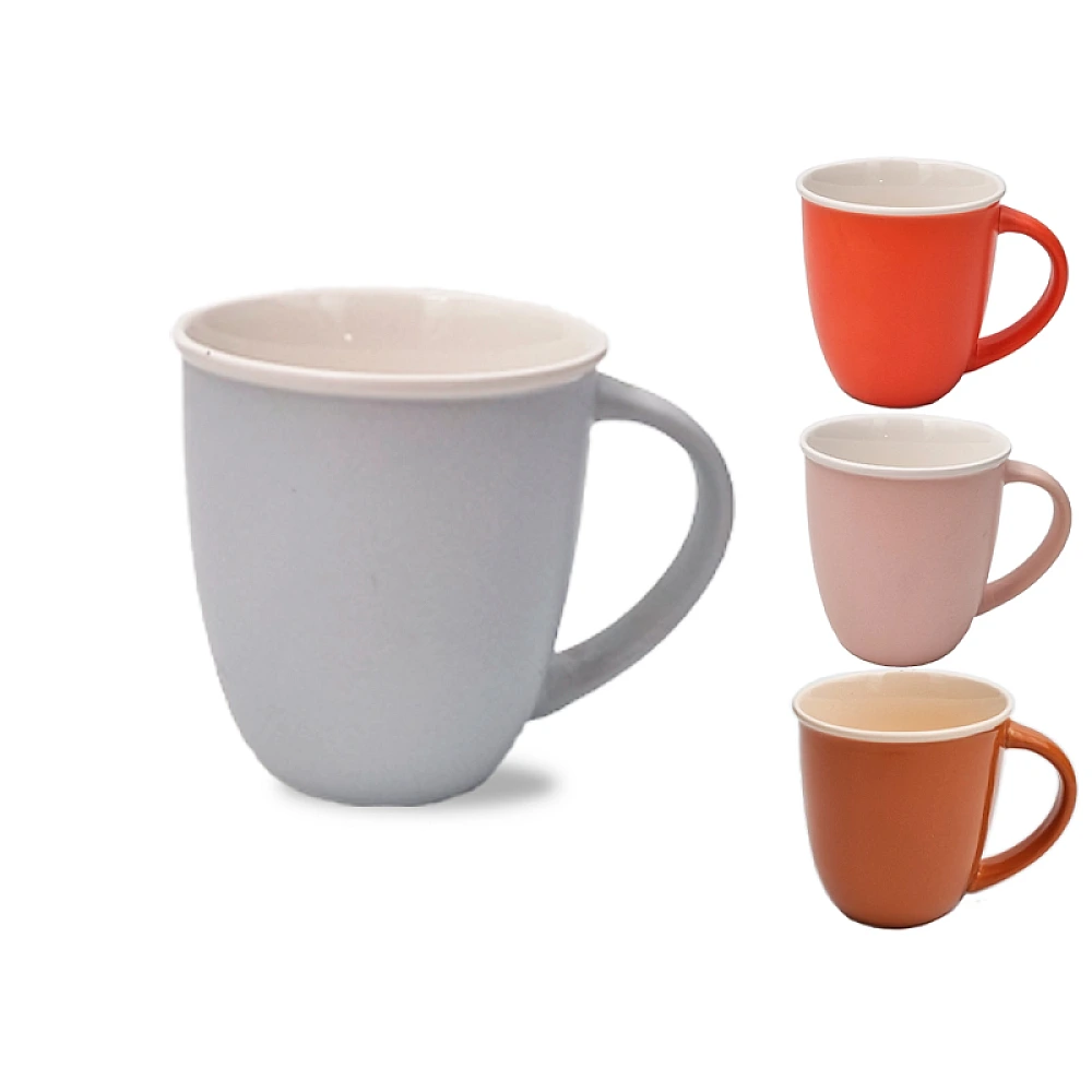 Cana 320ml colorata cu margine convexa