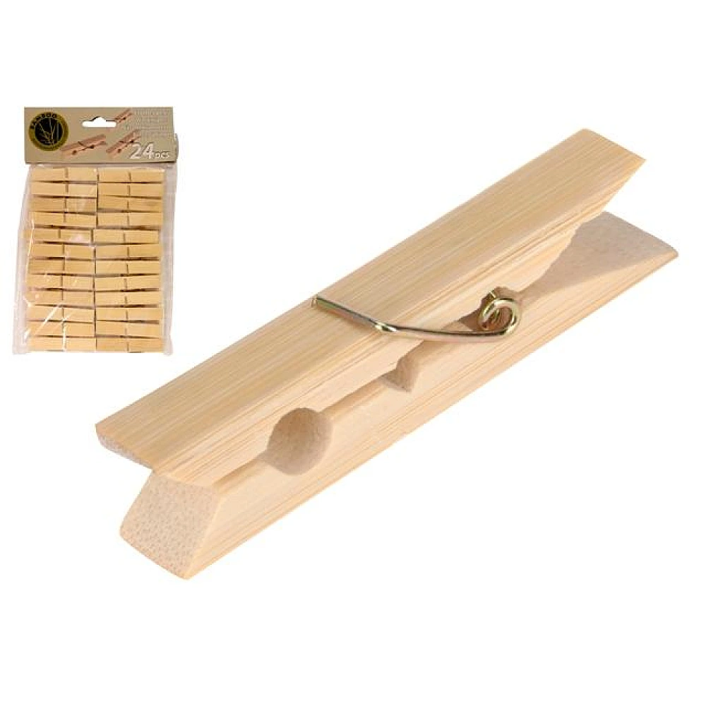 Set cleste pentru haine din bambus 24buc