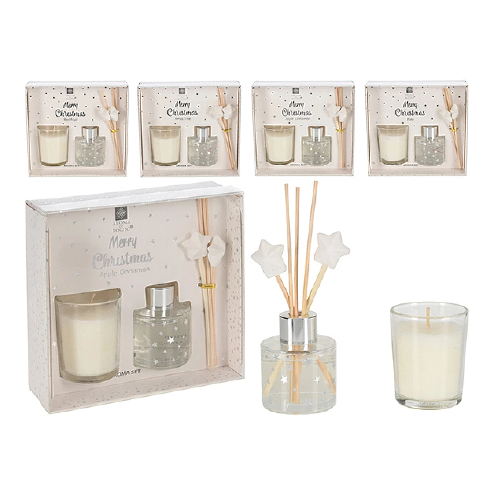 Set de aromaterapie Christmas: aromatizator 40ml si luminari