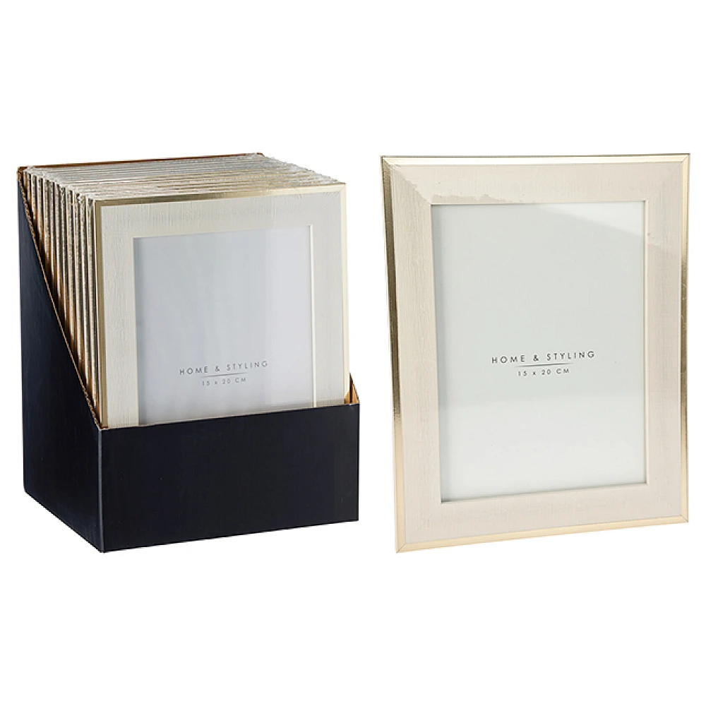 Rama foto din plastic 15X20 cm, aurie