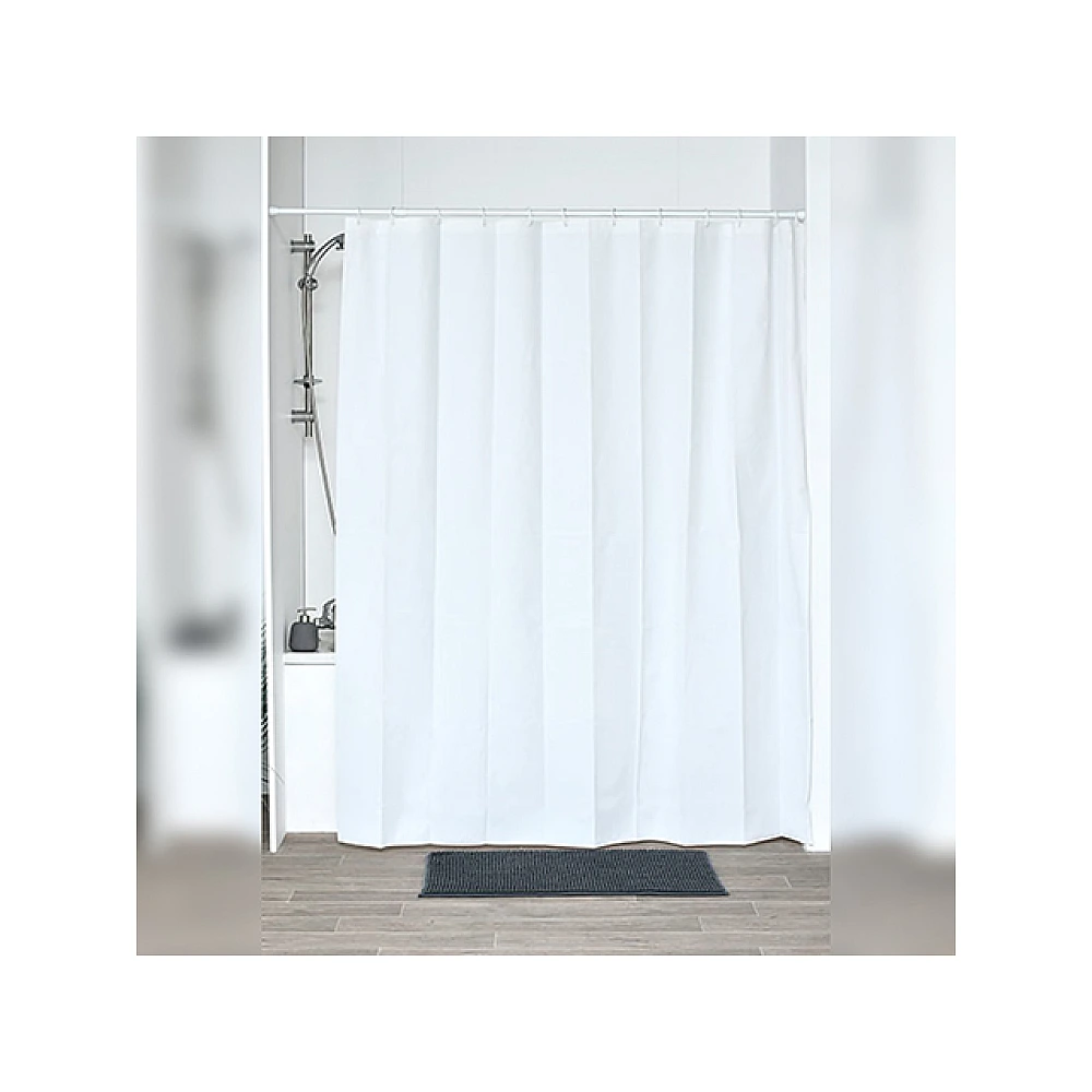 Perdea pentru dus 180X200cm Tendance, albă, 50%PE 50%EVA