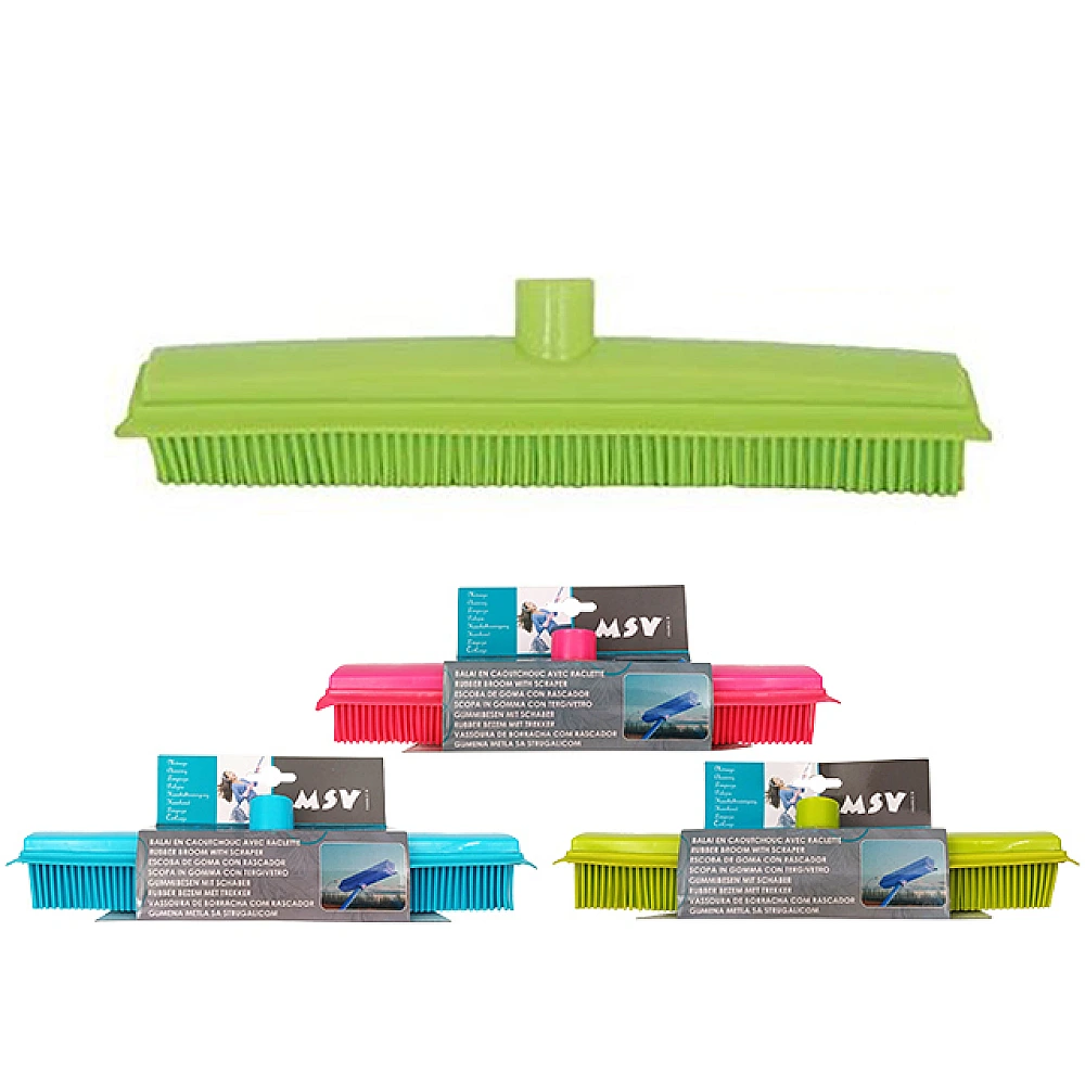 Duza perie cu racleta silicon MSV pentru curatarea pardoselilor (54181)