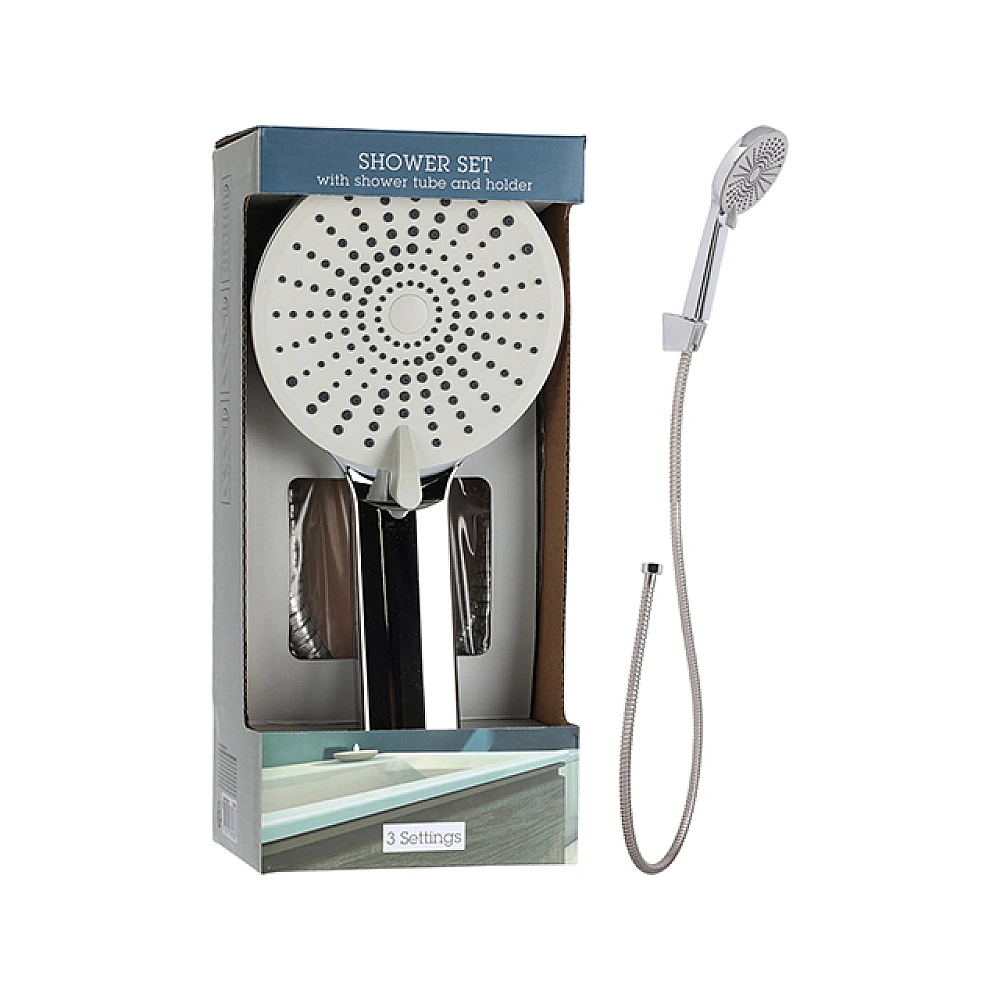 Set de dus Bathroom: para, furtun inox 1.5m