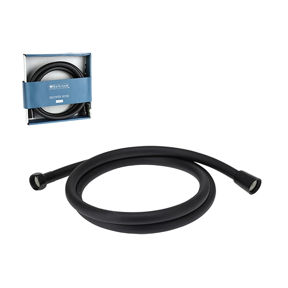 Furtun pentru dus Bathroom 1.5m silicon, negru