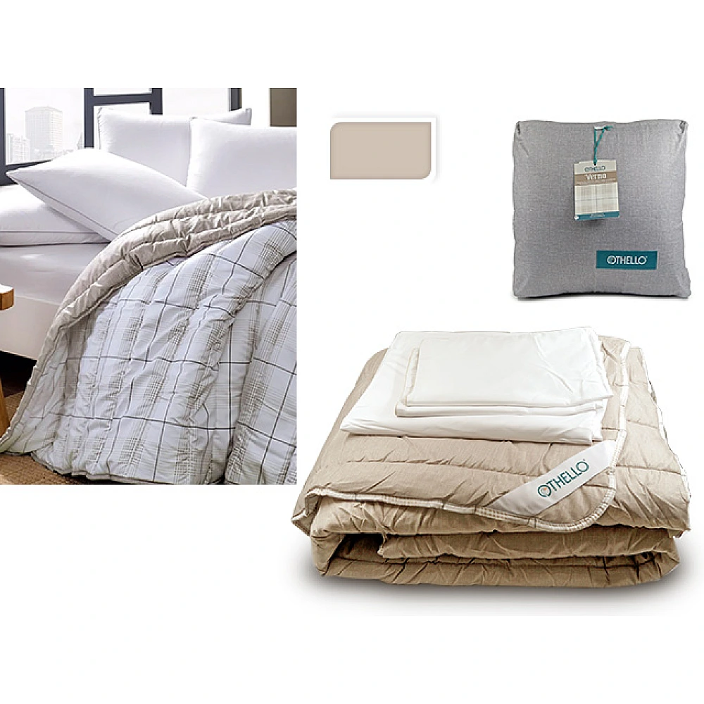 Plapuma+lenjerie de pat 2pers Othello Verno, powder