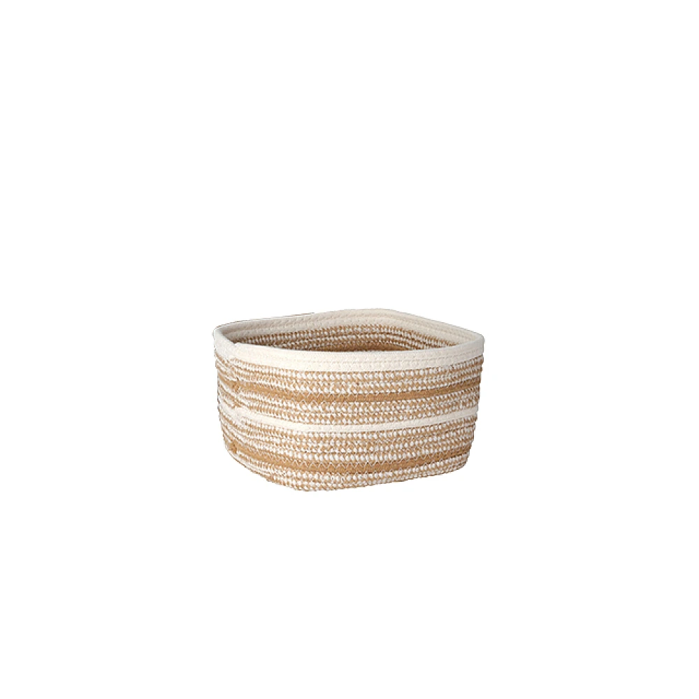 Cos impletit H&S 23X23X13cm, bej, inalt