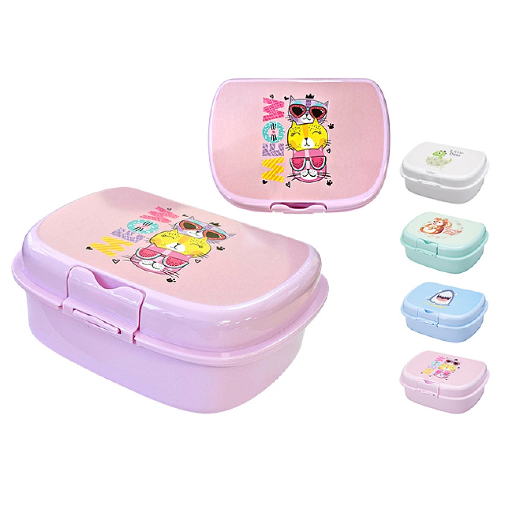 Lunch-box EH 18X13X6 cm, pentru copii, din plastic