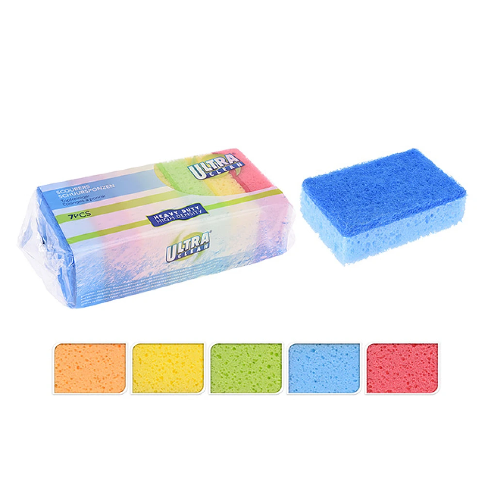 Set de 7 bureți de vase Ultra Clean, 10x7x3 cm
