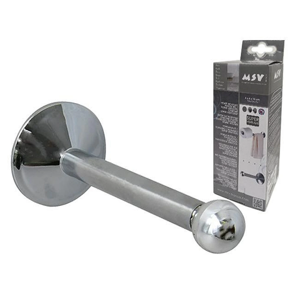 Suport 2in1 pentru prosoape pe ventuze MSV, crom