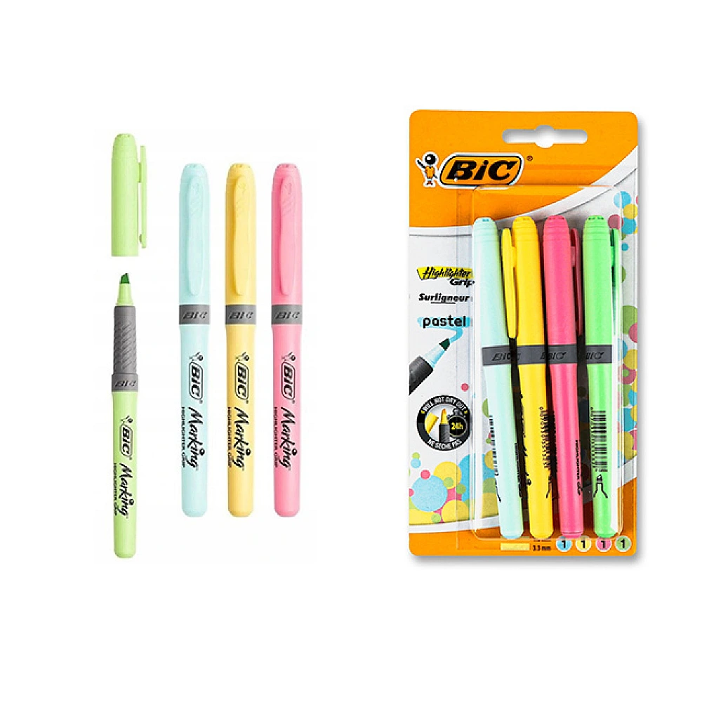 Set textmarkere 4buc Bic Pastel