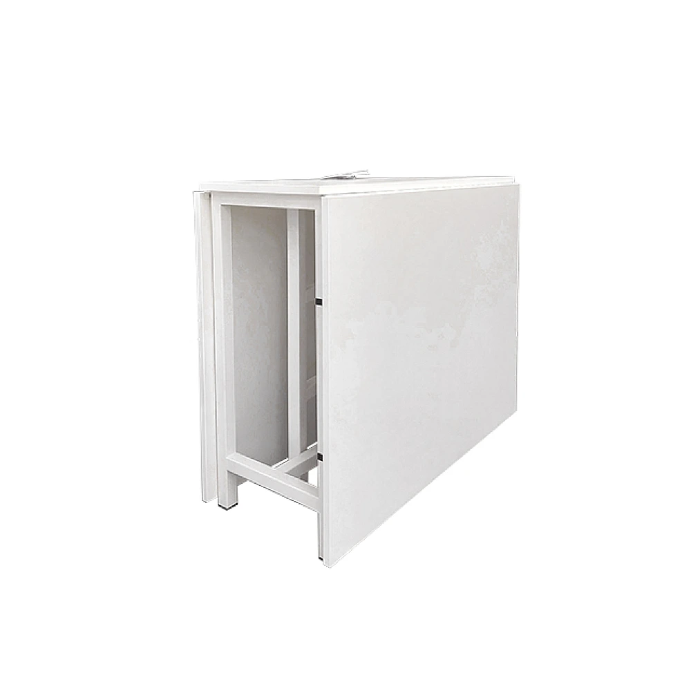 Masa plianta 175X85cm, alb, metal/PAL