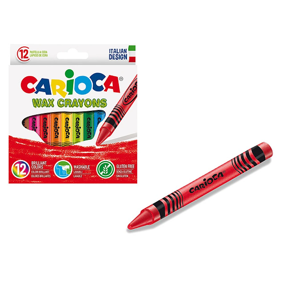 Set de creioane din ceara Carioca Wax 12buc