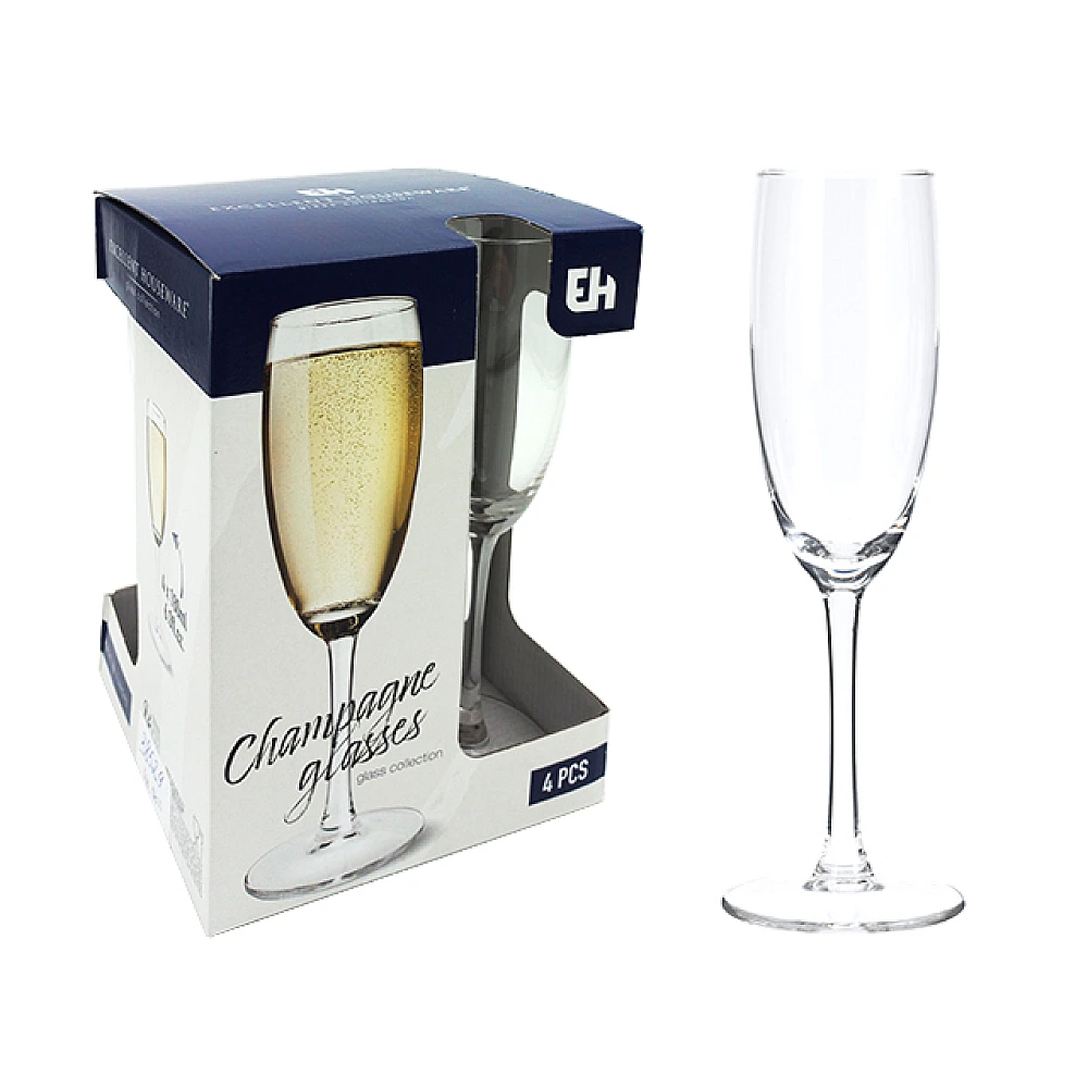 Set 4 pahare pentru sampanie EH, 180ml, 20.5сm