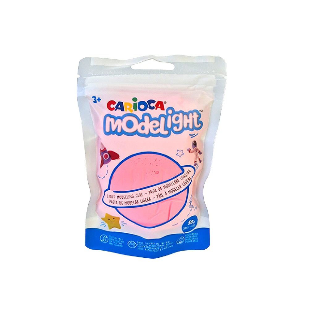 Plastilina Carioca Modelight 50g, roz